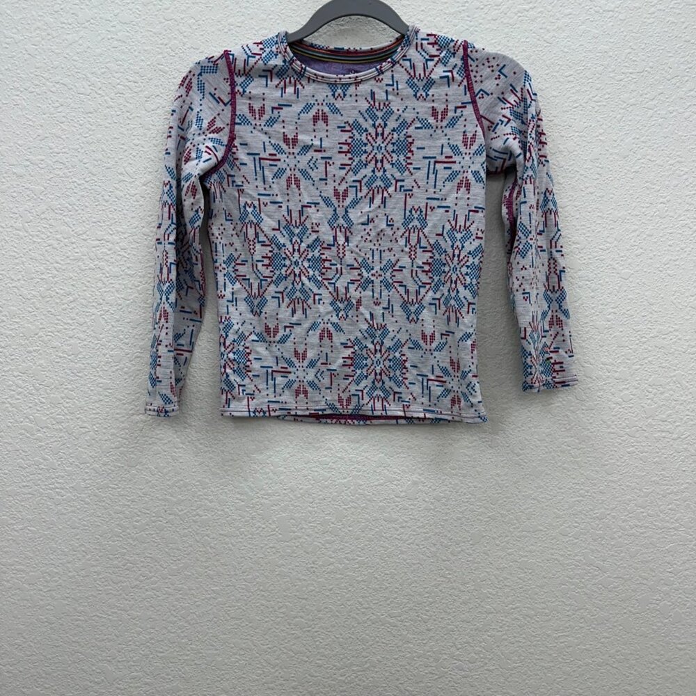 Smartwool Merino 250 Patterned Knit Long Sleeve Winter Shirt Girls Youth size XL